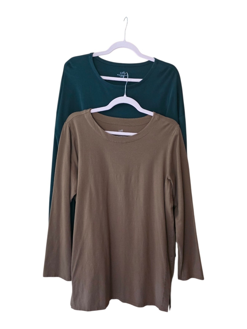 J Jill Lot Of 2 Long Sleeve Tunic Pullover Shirts Size Large Classic Basics. 